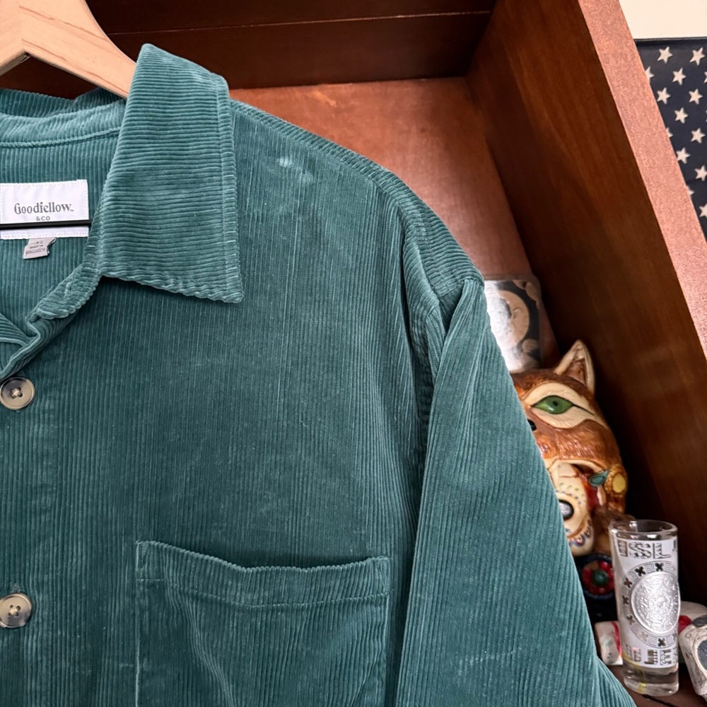 Goodfellow & Co - Teal Corduroy Shirt Jacket - Men’s xL